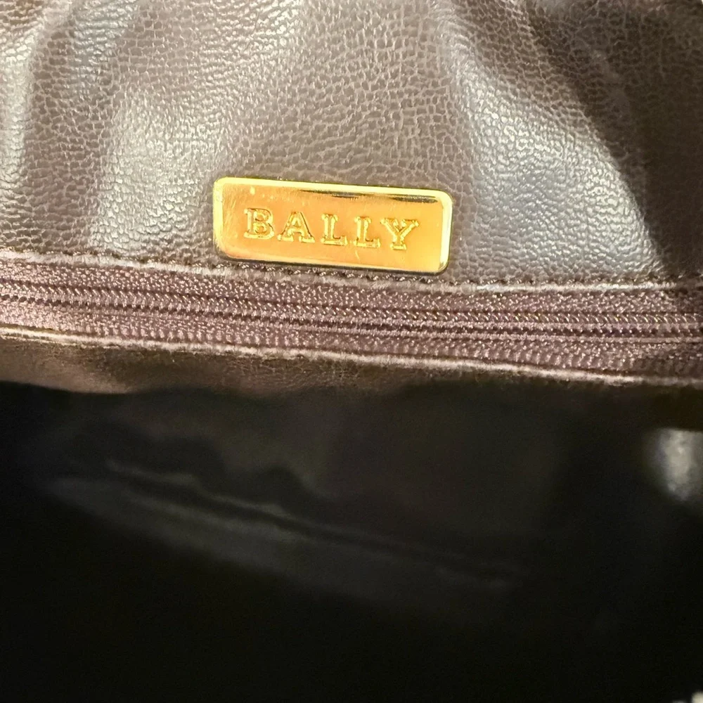 Bally Vintage Tan and Cream Woven Leather Bag - Picture 5 of 14